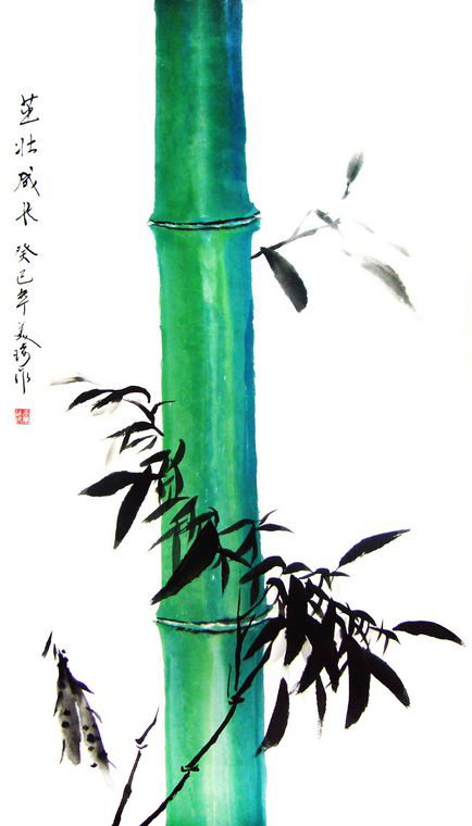 竹子水墨画