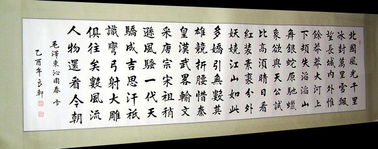 中国书协作品—八尺书法沁园春雪